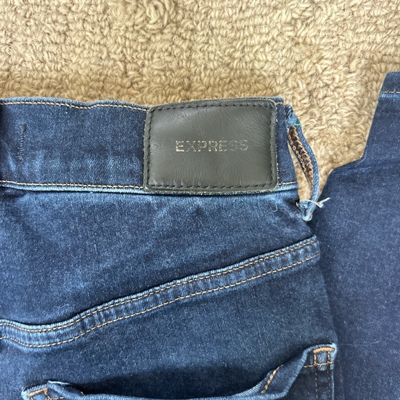 Express Dark Blue High Rise Jeans - Picture 7 of 7